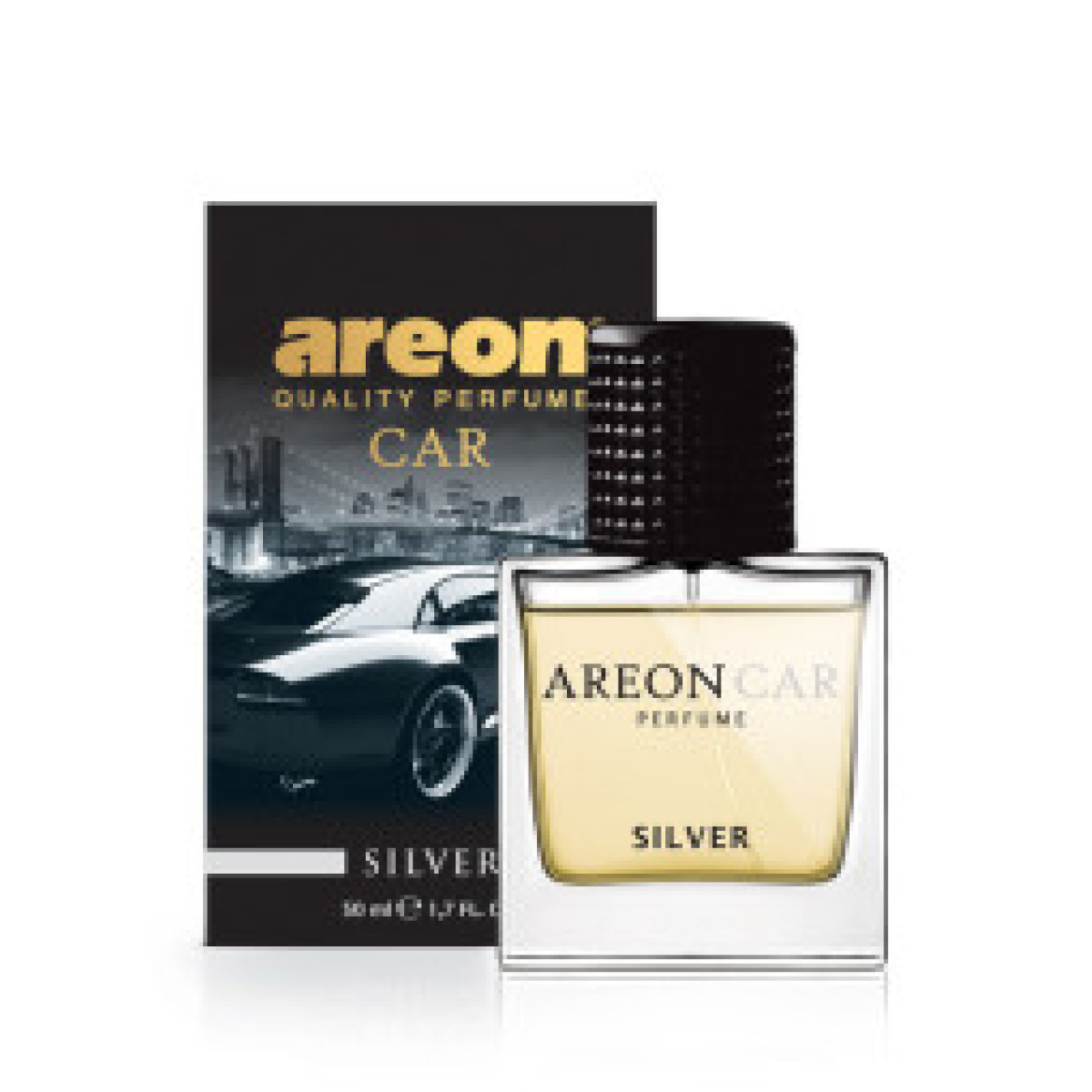 AREON Car Perfume Silver purškiamas oro gaiviklis, 50 ml AREON Car Perfume Silver purškiamas oro gaiviklis, 50 ml