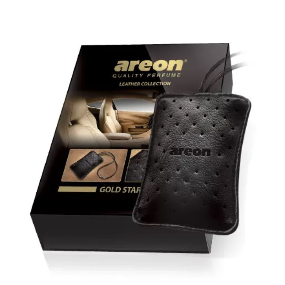 AREON Leather Gold Star oro gaiviklis dėžutėje