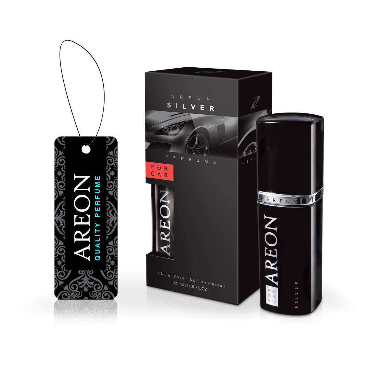 AREON Perfume Silver purškiamas oro gaiviklis, 50 ml AREON Perfume Silver purškiamas oro gaiviklis, 50 ml