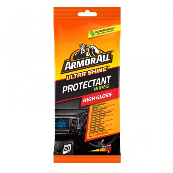 ARMORALL Dash gloss flow wipes, Servetėlės plastikui, vinilui su blizgesiu, 20vnt