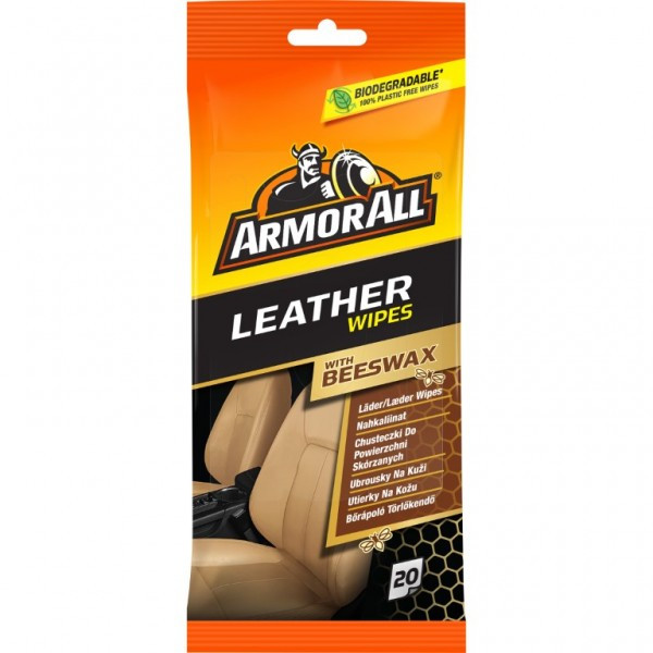 ARMORALL Leather flow wipes, Servetėlės odiniams paviršiams, 20 vnt
