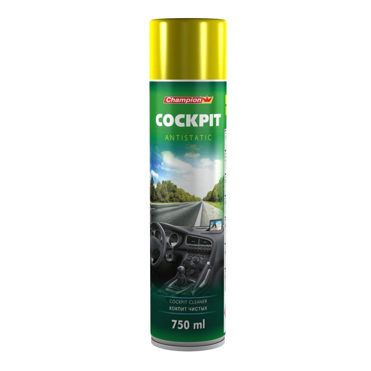 CHAMPION aero Cockpit Cleaner Lemon, prietaisų skydelio valiklis, 750 ml