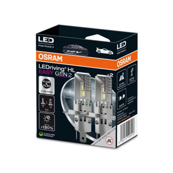 OSRAM Automobilinės lemputės  LEDriving HL EASY GEN2 H4/H19, 2vnt