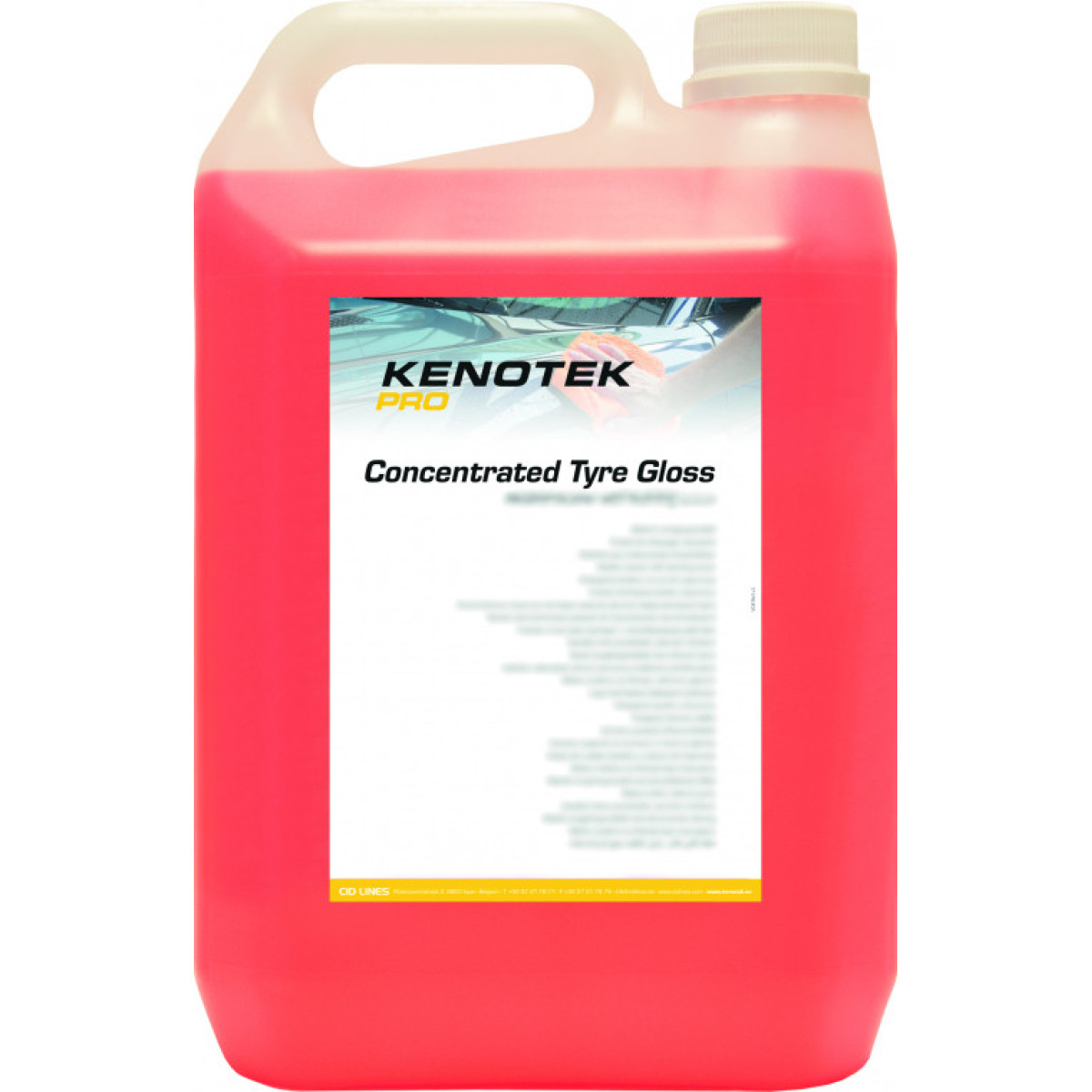KENOTEK Concentrated Tire Gloss, koncentruotas padangų juodiklis, 5l