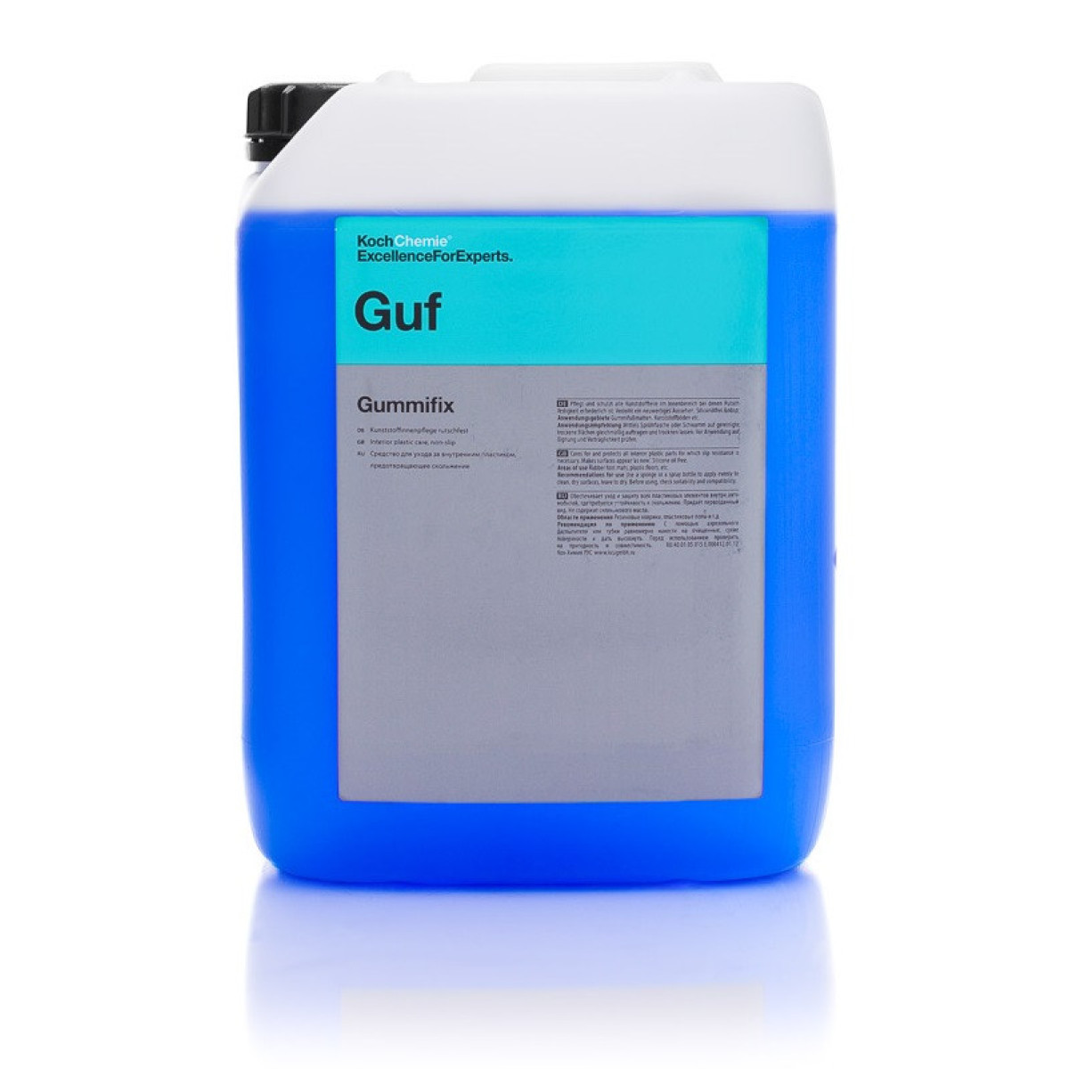 KOCH CHEMIE Interior Rubber&Plastic Cleaner Gummifix Guf, vidaus valiklis gumai ir plastikui, neslidus, 10L KOCH CHEMIE Interior Rubber&Plastic Cleaner Gummifix Guf, vidaus valiklis gumai ir plastikui, neslidus, 10L