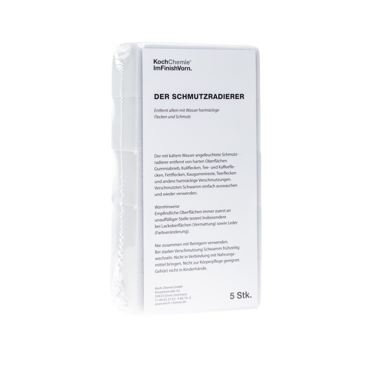 KOCH CHEMIE Melamin sponge set of 5, melamino kempinėlės, 5 vnt