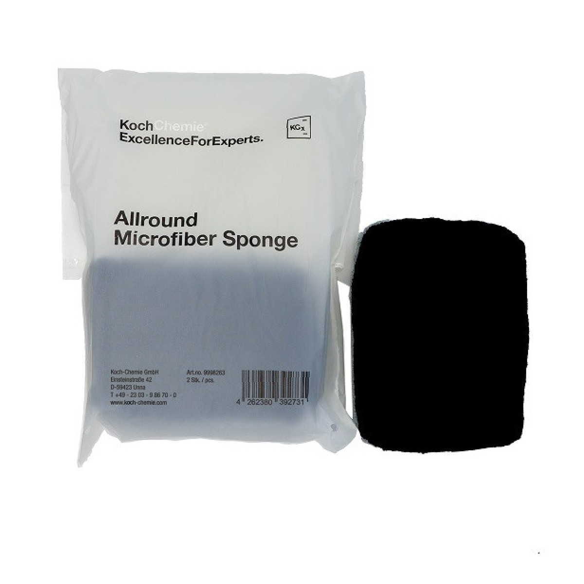 KOCH CHEMIE Microfiber sponges, Mikrofibrinė kempinėlė, 12x9x4cm,  2 vnt.