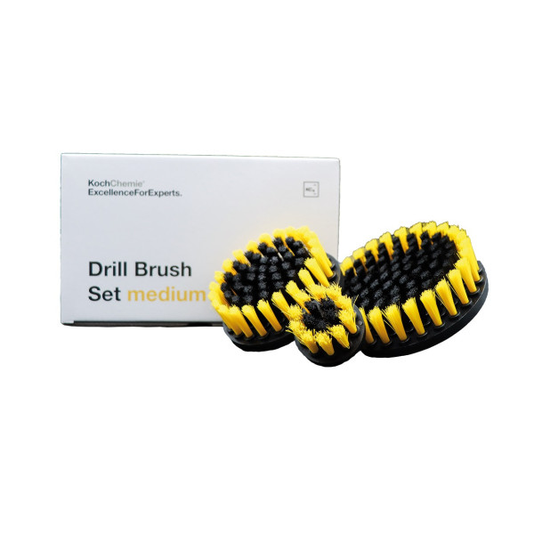 KOCH CHEMIE Drill Brush Set medium, šepečių ant suktuko komplektas