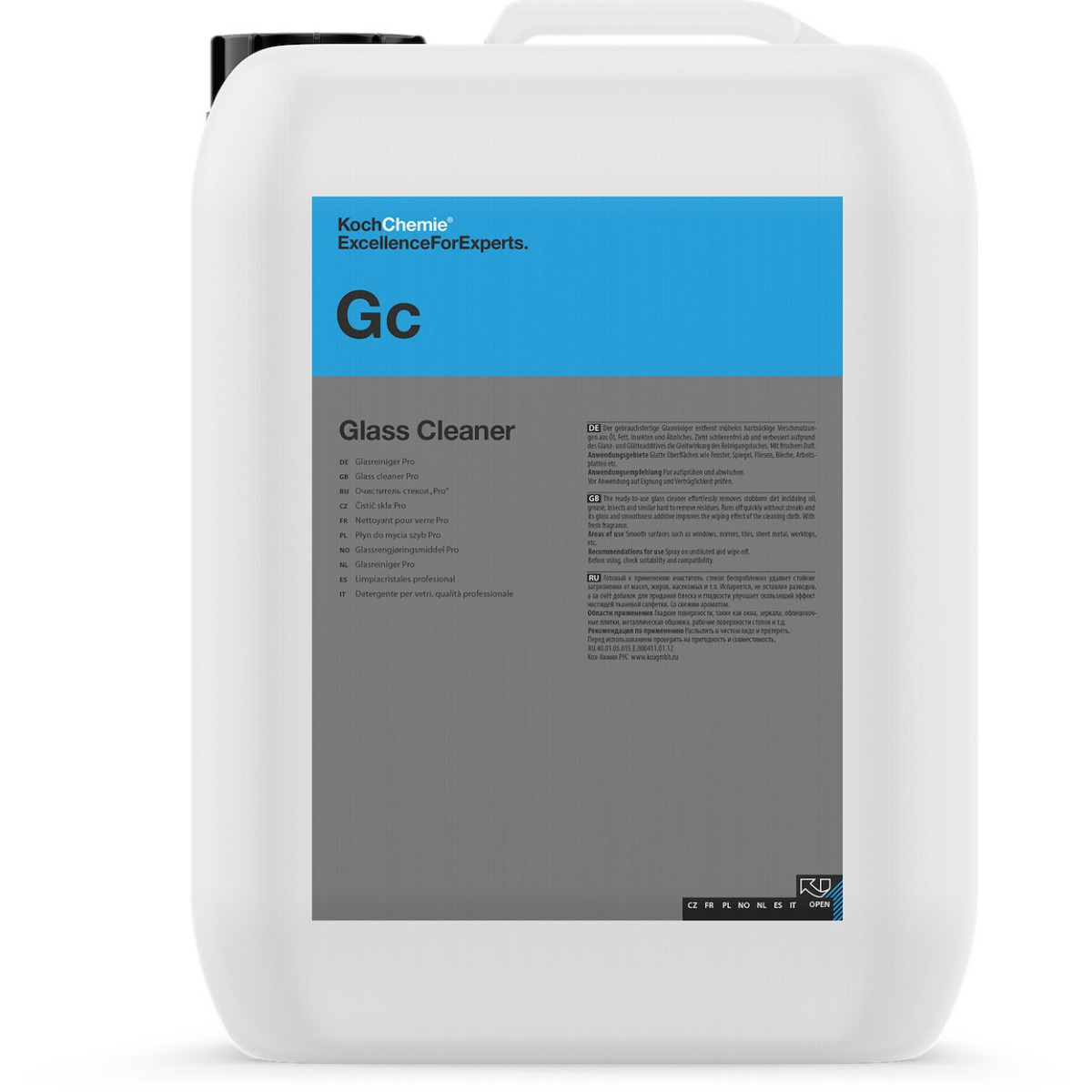 KOCH CHEMIE Glass Cleaner Gc, stiklų valiklis, 10L