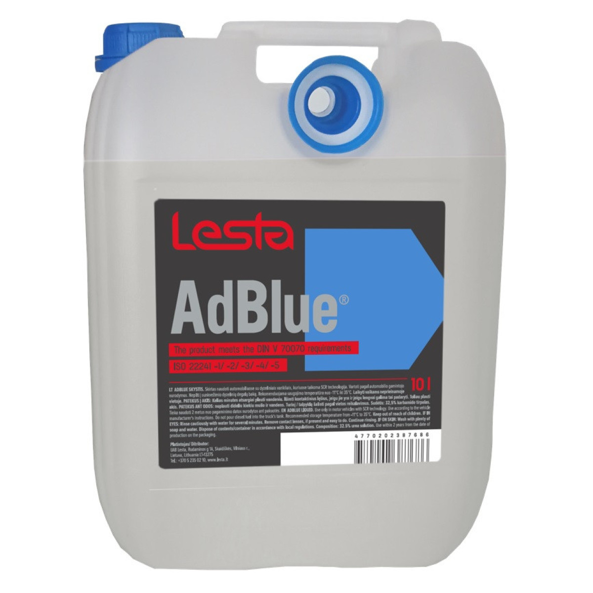 LESTA Adblue karbamido tirpalas, 10 L LESTA Adblue karbamido tirpalas, 10 L
