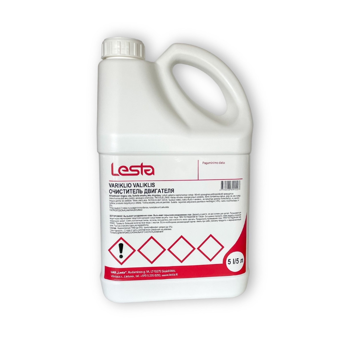 LESTA Concentrated Engine Cleaner, koncentruotas variklio valiklis, 5l