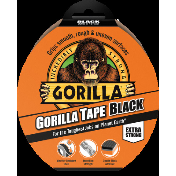 Gorilla Tape Black, lipni juosta, juoda, 32mx48mm