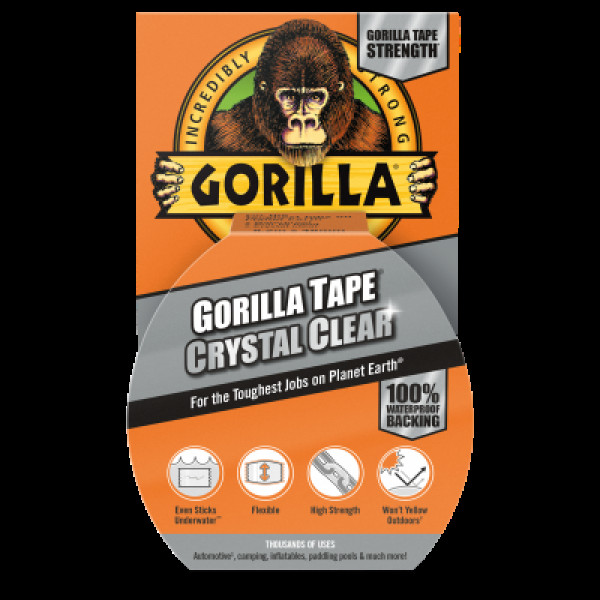 Gorilla Clear Tape 8.2 m x 48 mm, lipni juosta, skaidri