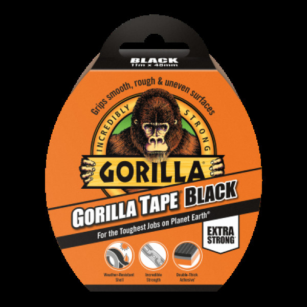 Gorilla Tape Black, lipni juosta, juoda, 11mx48mm