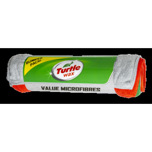 TURTLE WAX Microfiber cloth 6-pack, mikropluošto šluosčių rinkinys, 40x30cm, 6 vnt