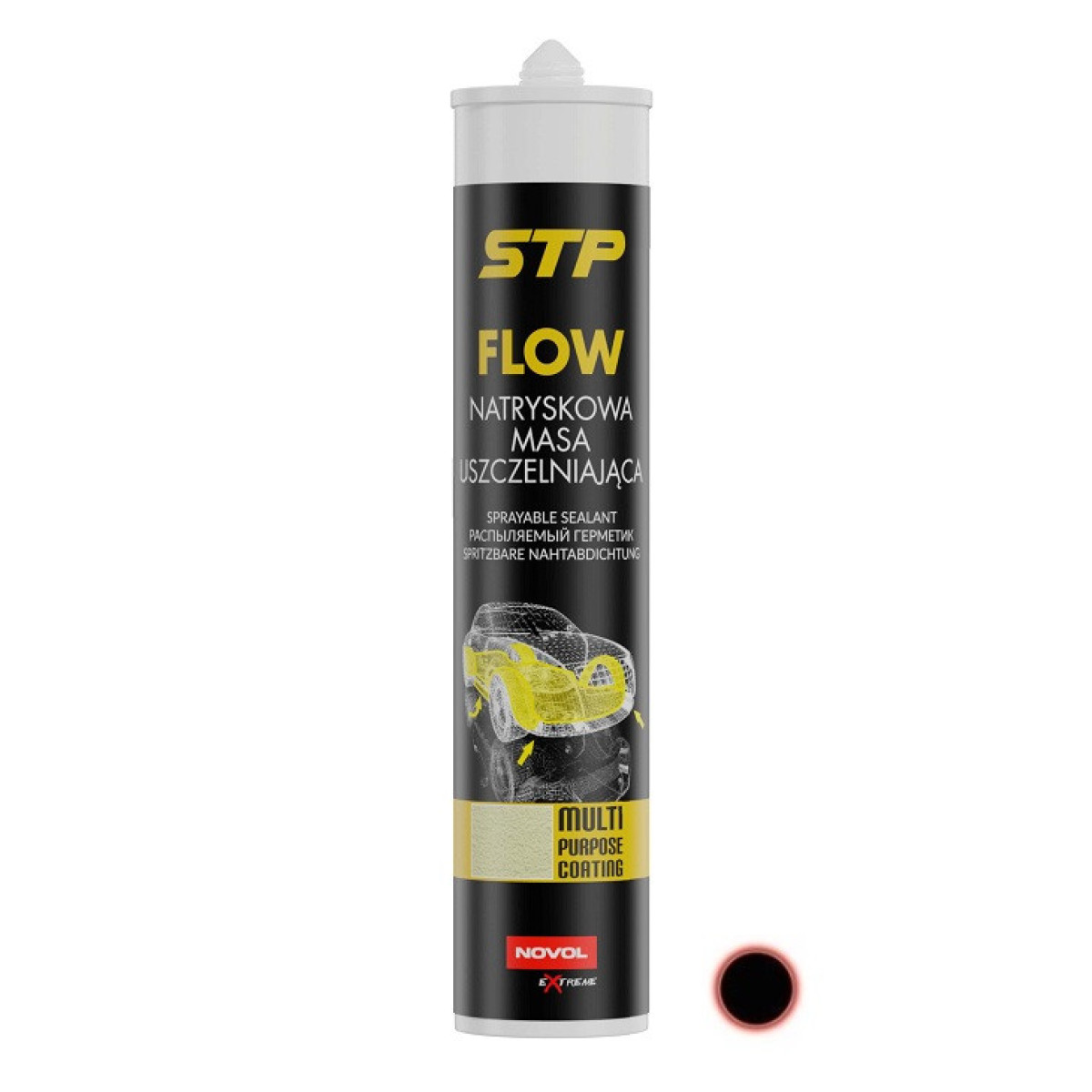 NOVOL FLOW Sprayable Sealant Black, purškiamas hermetikas, juodas, 290ml NOVOL FLOW Sprayable Sealant Black, purškiamas hermetikas, juodas, 290ml
