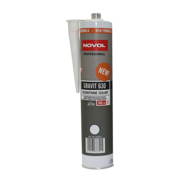 NOVOL Gravit 630 Elastic Polyurethane Sealant - White, elastingas poliuretano sandariklis, baltas, 300ml