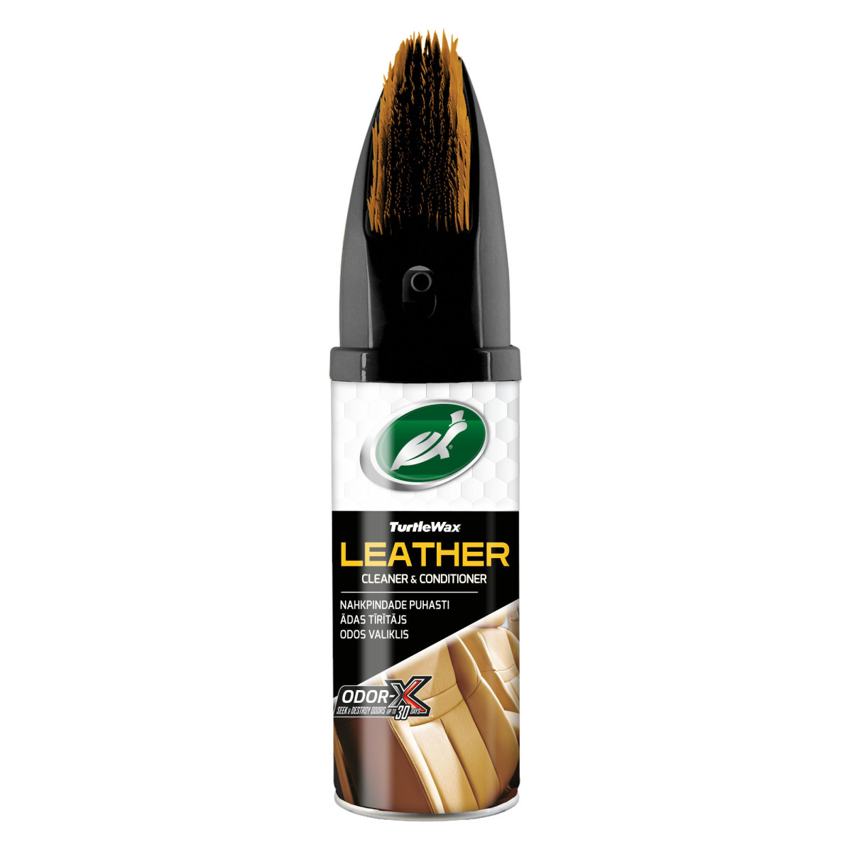 TURTLE WAX Power Out Leather cleaner&conditioner with Odor-X, odos valiklis-kondicionierius su kvapo blokavimo technologija, 400 ml