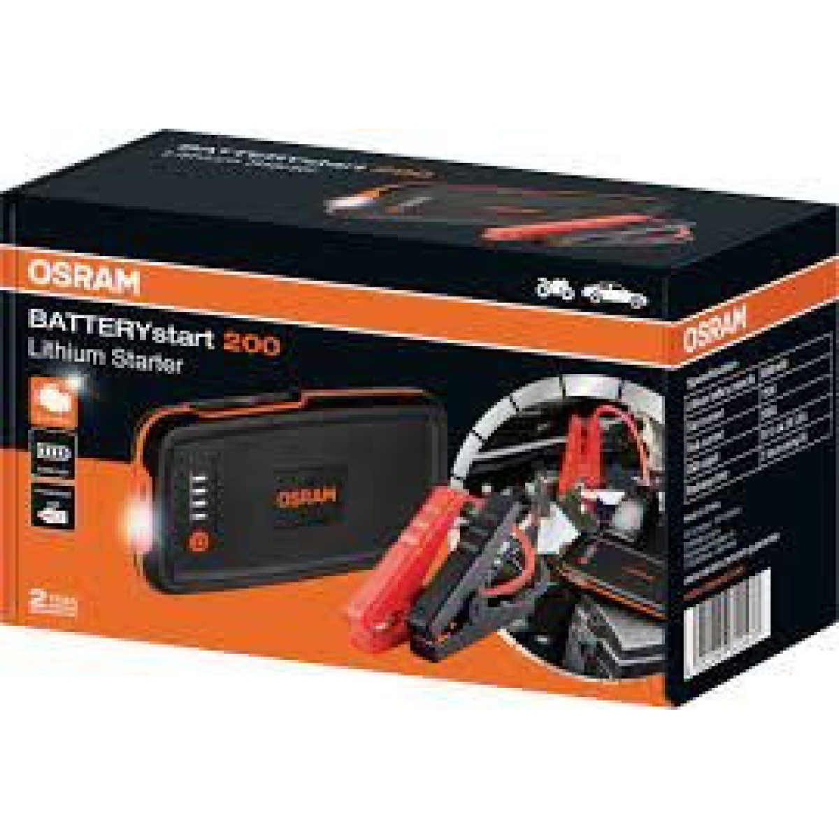 OSRAM BATTERYstart 200 (OBSL200), akumuliatorius-užvedėjas, ličio 6000 mAh OSRAM BATTERYstart 200 (OBSL200), akumuliatorius-užvedėjas, ličio 6000 mAh