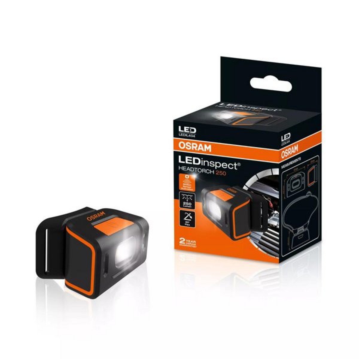 OSRAM LEDinspect HEADTORCH 250 (LEDIL404), Apžiūros lempa ant galvos