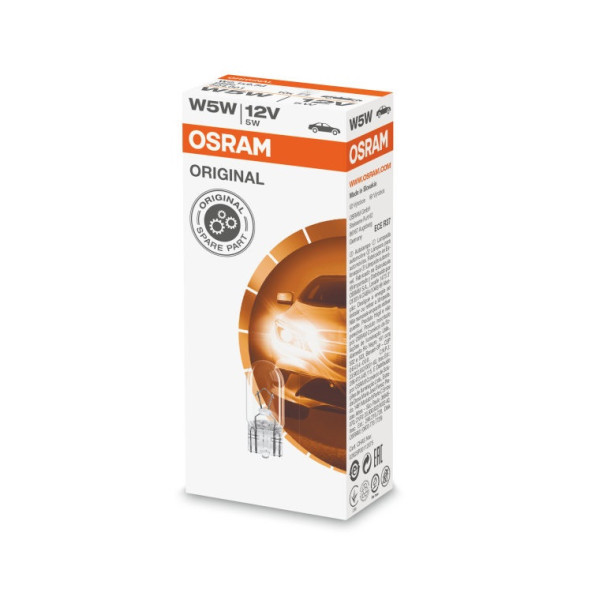 OSRAM Automobilinė lemputė 5W 12V W2.1x9,5D, 1vnt