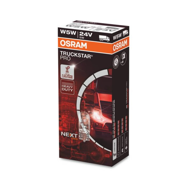 OSRAM Automobilinė lemputė 5W 24V  W2.1x9.5D, 1vnt