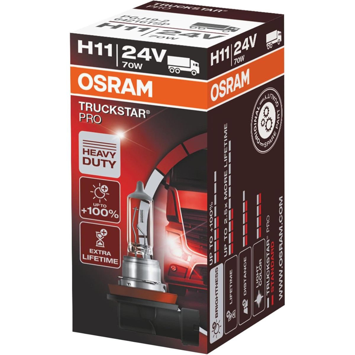 OSRAM Automobilinė lemputė, 70W 24V H11 PGJ19-2