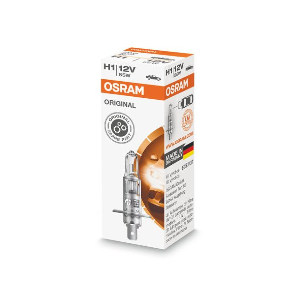 OSRAM Automobilinė lemputė H1 55W 12V P14.5S, 1vnt