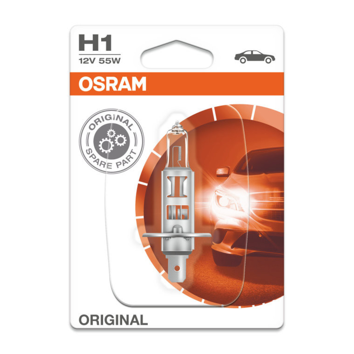 OSRAM Automobilinė lemputė H1 55W 12V P14.5S, 1vnt