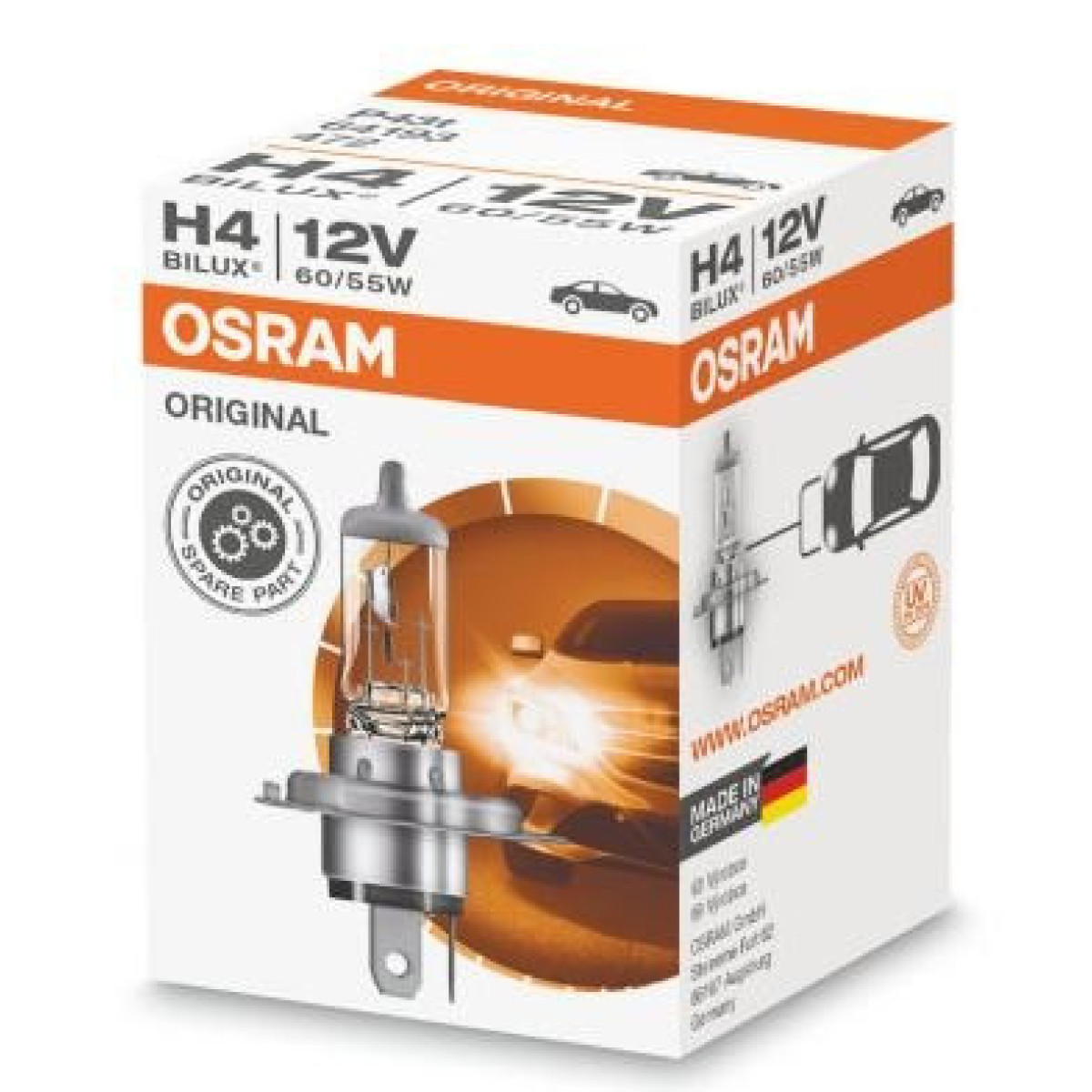 OSRAM Automobilinė lemputė H4 60/55W 12V Bilux P43T, 1vnt