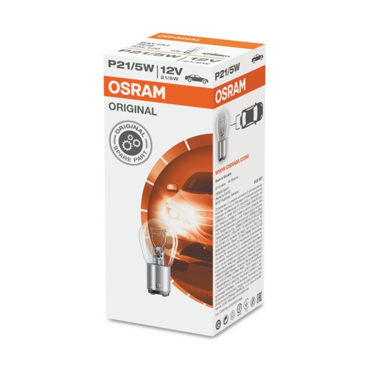 OSRAM Automobilinė lemputė 21/5W 12V BAY15D, 1vnt OSRAM Automobilinė lemputė 21/5W 12V BAY15D, 1vnt