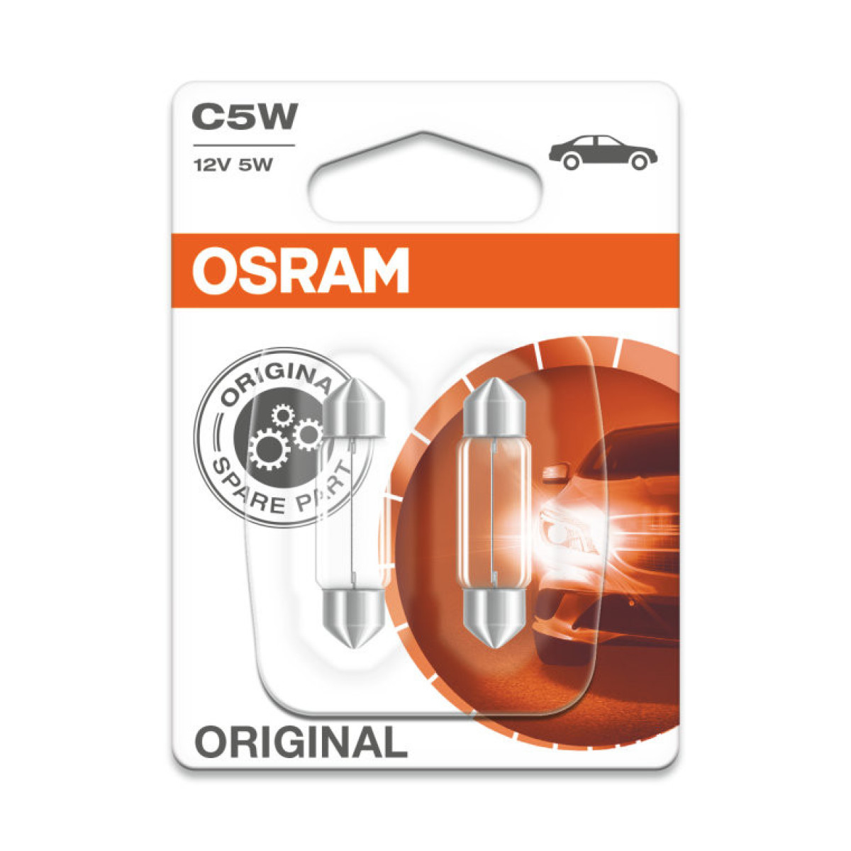 OSRAM Automobilinės lemputės 5W 12V SV8.5-8, 2vnt