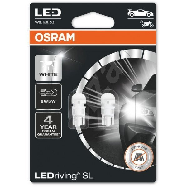 OSRAM Automobilinės lemputės LED Retrofit 1W 12V W2.1x9.5D, 2vnt