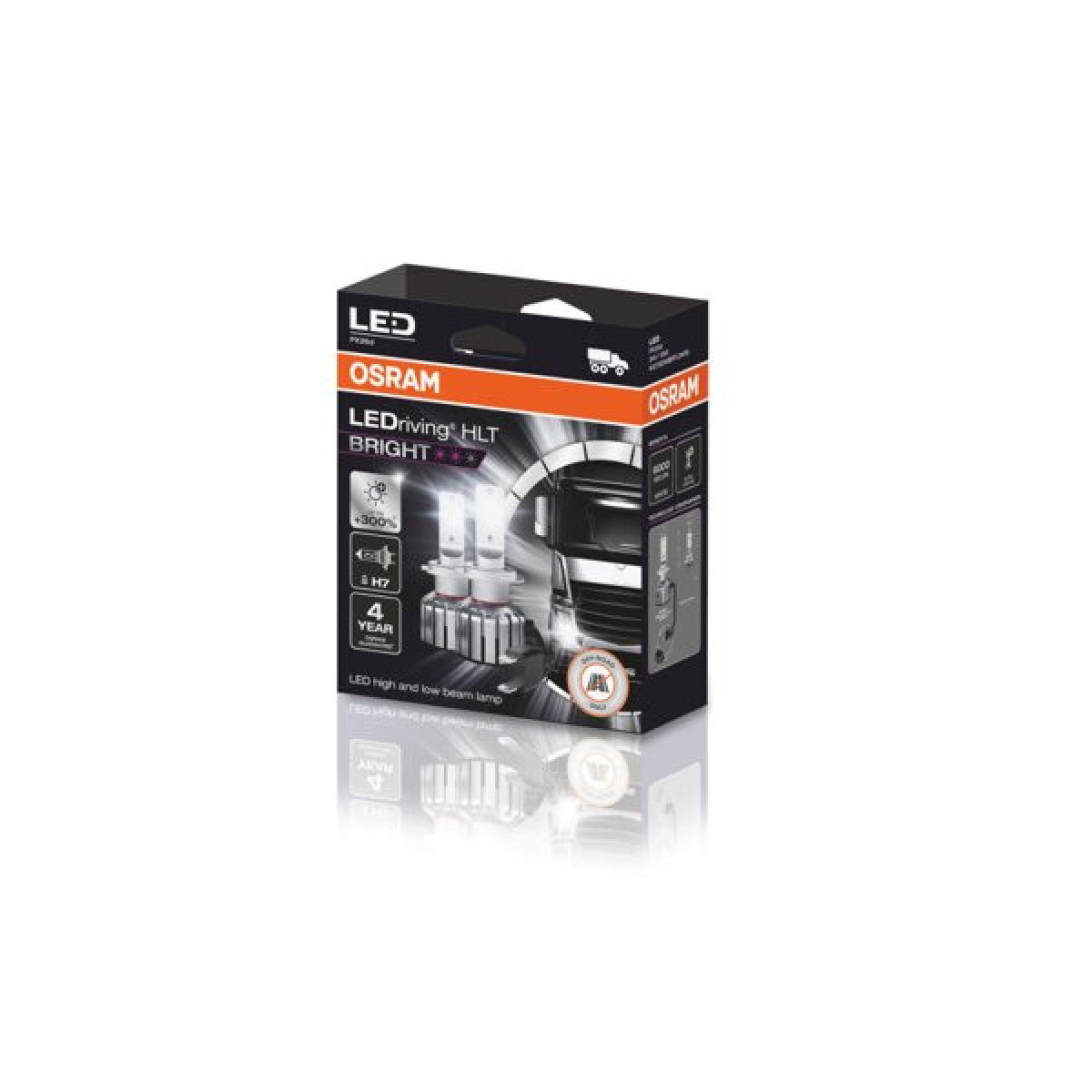 OSRAM LED Automobilinės lemputės, H7 18W 24V PX26D4X23,  2vnt