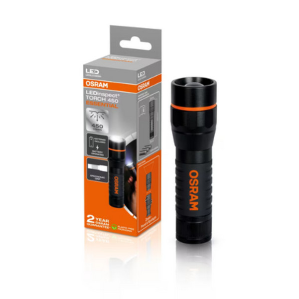 OSRAM LEDinspect Torch 450 Essential LED kišeninis žibintuvėlis 450/60 lm, 3xAAA