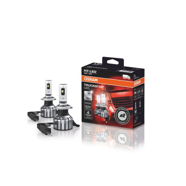 OSRAM TRUCKSTAR LED H7 Street Legal 16W 24V 6000K 150lm, 2vnt OSRAM TRUCKSTAR LED H7 Street Legal 16W 24V 6000K 150lm, 2vnt