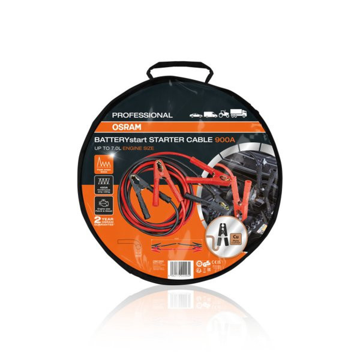 OSRAM Užvedimo laidai, 900A (4,5m) OSRAM Užvedimo laidai, 900A (4,5m)