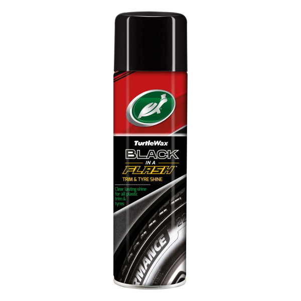 TURTLE WAX Black In A Flash, padangų ir bamperių naujiklis, 500 ml