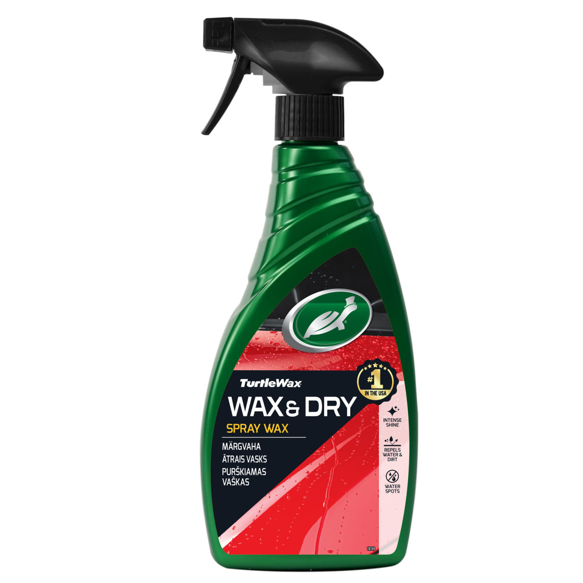 TURTLE WAX Wax N Dry, purškiamas vaškas šlapiam kėbului, 500 ml