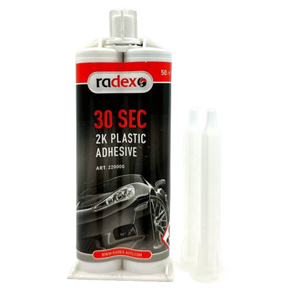 RADEX 2K Plastic Adhesive, klijai plastikui (30 sek.), 50 ml