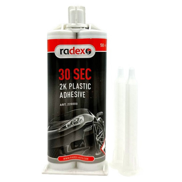 RADEX 2K Plastic Adhesive, klijai plastikui (30 sek.), 50 ml