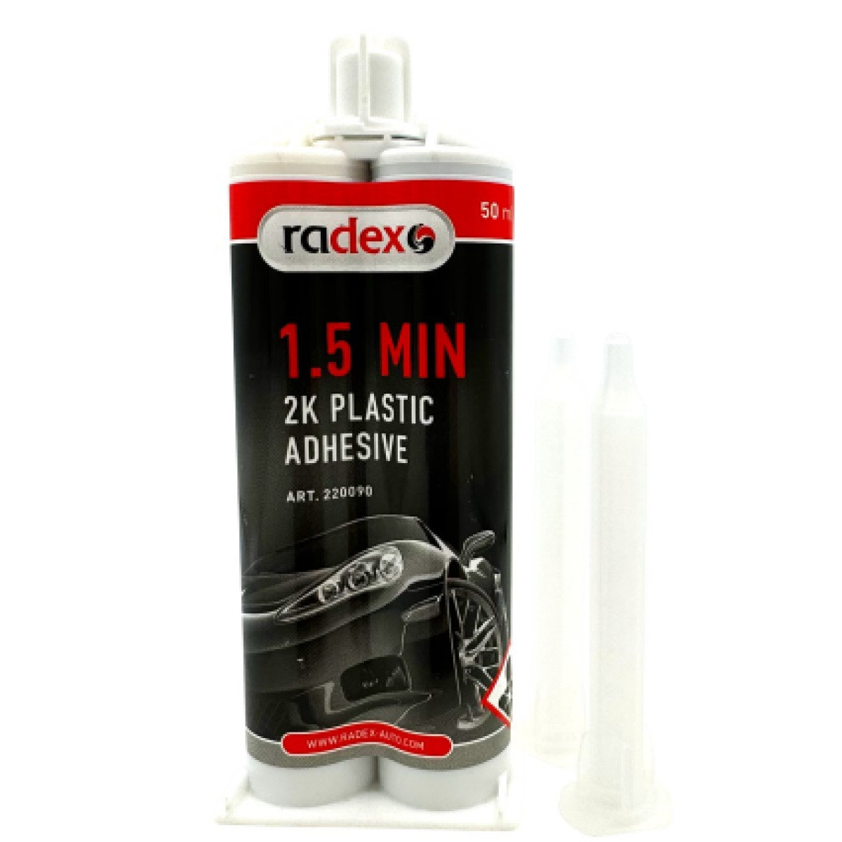 Radex 2K Plastic Adhesive, klijai plastikui (90 sek.), 50 ml