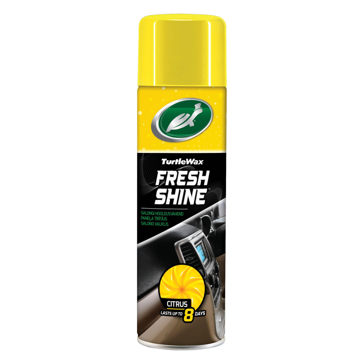 TURTLE WAX Fresh Shine Citrus, salono plastiko blizgiklis, citrinų kvapo, 500 ml