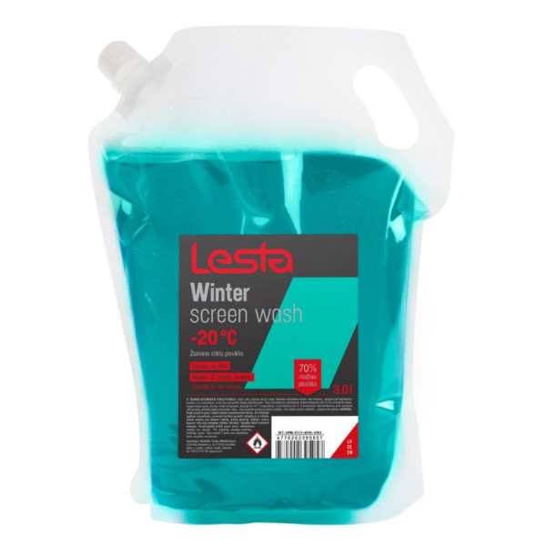 LESTA Windscreen Washer Fluid -20°C, priekinio stiklo plovimo skystis, 3 L
