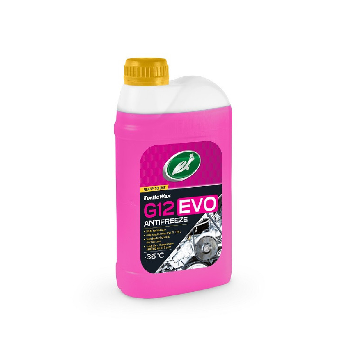 TURTLE WAX Antifreeze G12 EVO -35°C, aušinimo skystis, 1l TURTLE WAX Antifreeze G12 EVO -35°C, aušinimo skystis, 1l