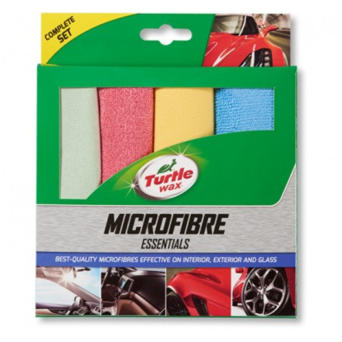 TURTLE WAX Microfiber cloth 4-pack, mikropluošto šluosčių rinkinys TURTLE WAX Microfiber cloth 4-pack, mikropluošto šluosčių rinkinys