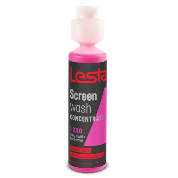 LESTA Concentrated Windscreen Washer Fluid, koncentruotas priekinio stiklo plovimo skystis, 250 ml, 1:200