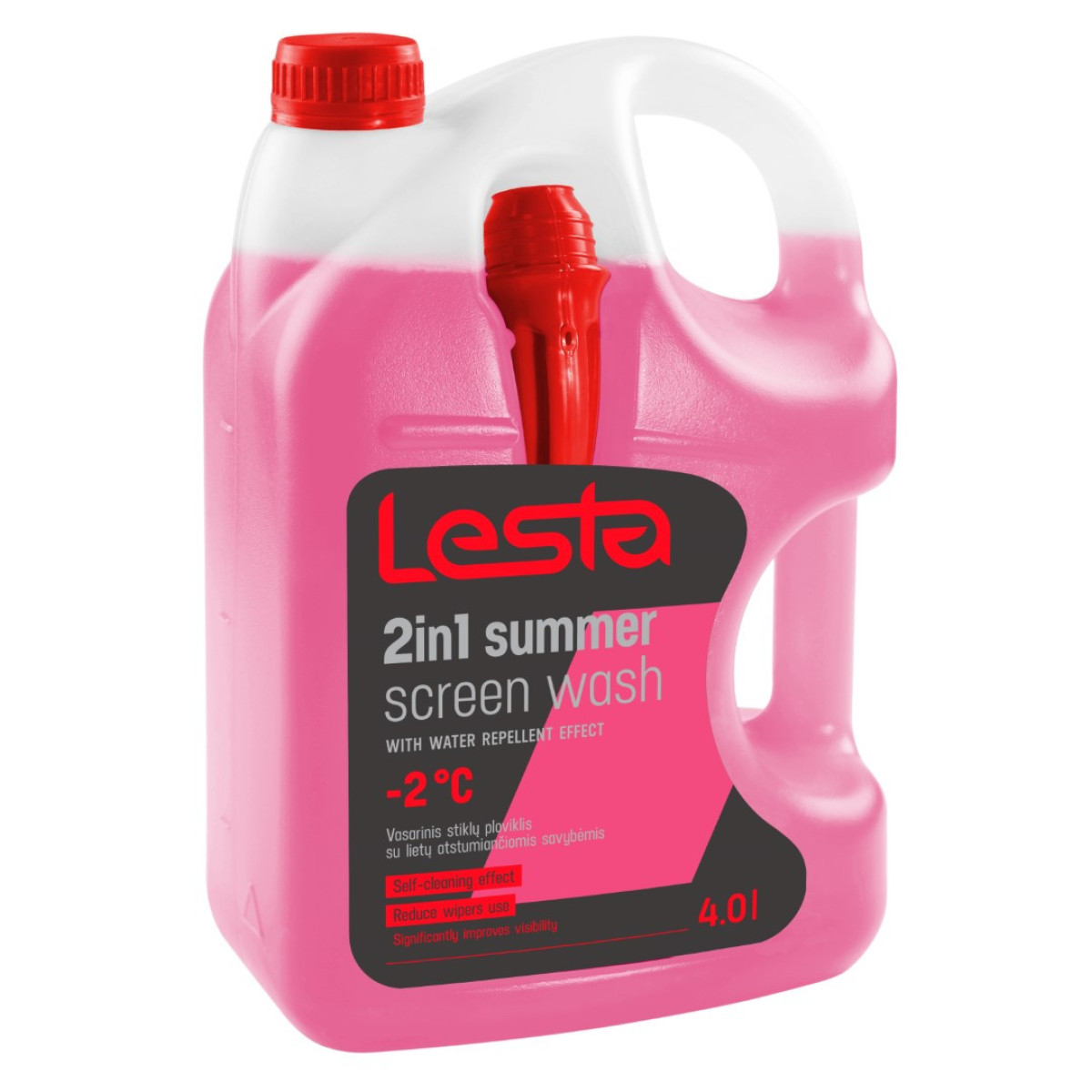 LESTA Windscreen Washer Fluid 2In1 -2°C, priekinio stiklo plovimo skystis, 4 L