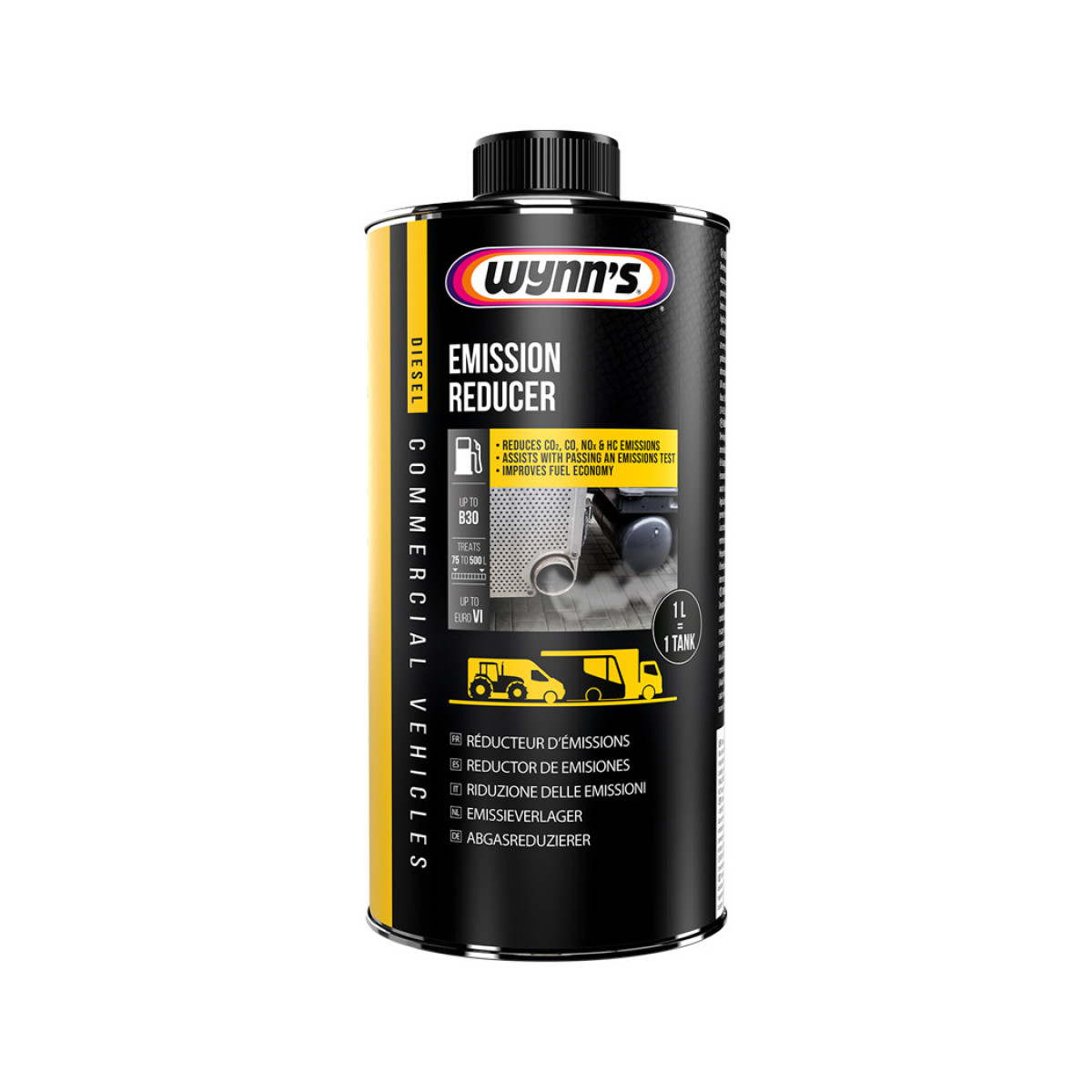 WYNNS Emission Reducer, Išmetamųjų teršalų mažinimo priedas, 1L WYNNS Emission Reducer, Išmetamųjų teršalų mažinimo priedas, 1L