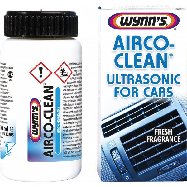 WYNNS Airco-Clean Ultrasonic For Cars, Kondicionierių ultra garsinis valiklis, 100 ml